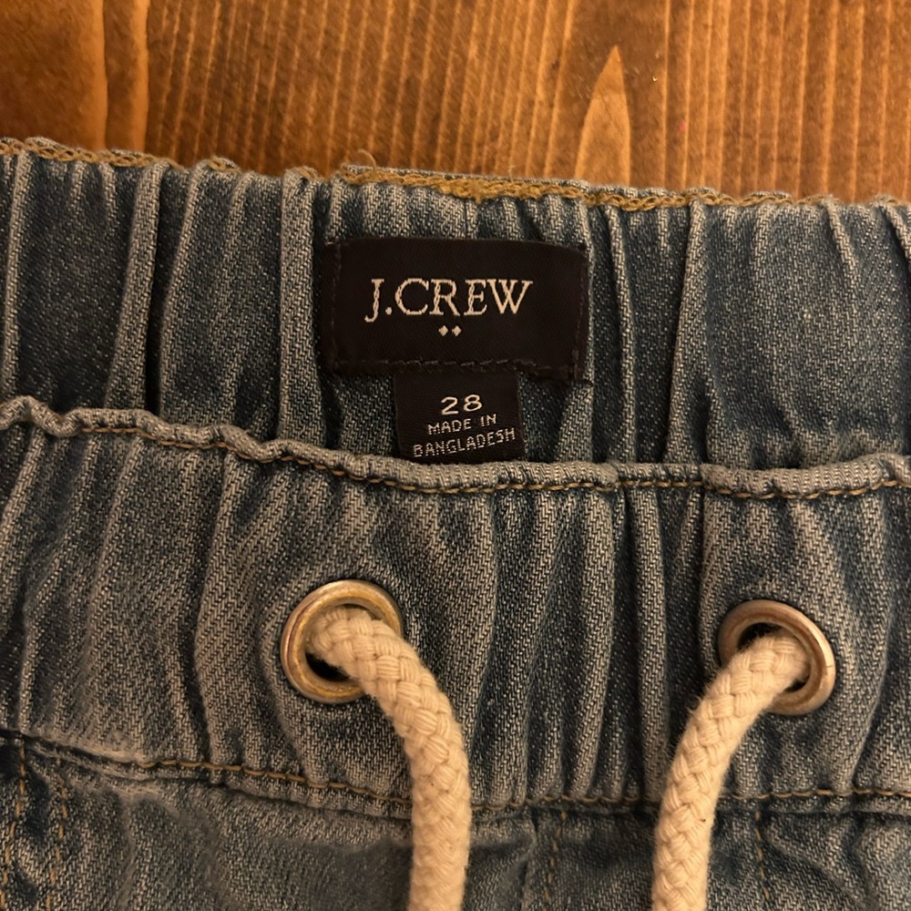 Soft Cozy JCrew Vintage Denim Joggers Drawstring Jeans - Size 28 - Picture 4 of 5